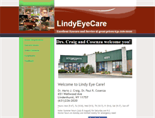 Tablet Screenshot of lindyeyecare.com
